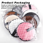 4Pcs Makeup Remover Wipes Reusable Discs Cotton Pads Microfiber Make Up Face Towel Cloth Washable Sponge Skin Care Cleaning Puff - Clean Vanilla