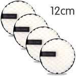 4Pcs Makeup Remover Wipes Reusable Discs Cotton Pads Microfiber Make Up Face Towel Cloth Washable Sponge Skin Care Cleaning Puff - Clean Vanilla