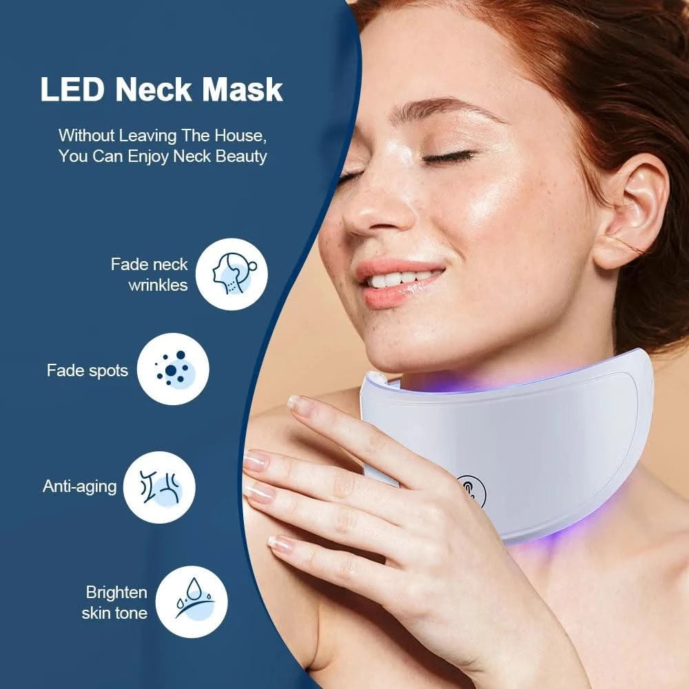 7 Colours LED Red Light Therapy Facial Mask + Neck | Collagen Boosting - Clean Vanilla