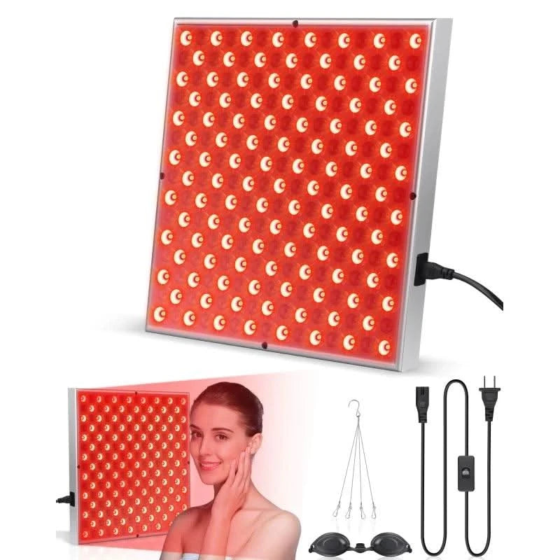 LED Red Light Therapy Panel Lamp for Collagen Boosting, Anti Aging Skin Care Beauty 225 LED Light Body Pain Relief Physical Therapy Tools - Clean Vanilla