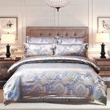 Luxury Silk Satin Pattern Bedding Set - 3-Piece - Duvet Cover & Pillow Cases