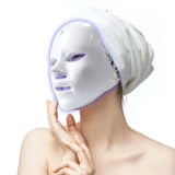 LED Facial Mask Photon Therapy 7 Colours Red Light Face Skin Rejuvenation - Clean Vanilla