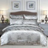 Luxury Silk Satin Pattern Bedding Set - 3-Piece - Duvet Cover & Pillow Cases