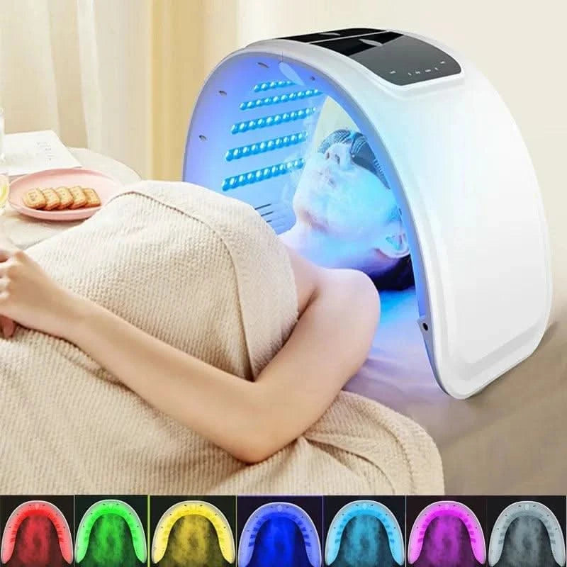 7 Colours LED Face Mask PDT Equipment Red Light SPA Facial Spray Device Skin Rejuvenation Light Facial Body Beauty Machines For Skin Care - Clean Vanilla