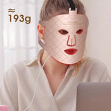 4 in 1 Red Led Light Therapy Infrared Flexible Soft Mask Silicone 4 Colour Led Therapy Anti Aging Advanced Photon Mask IPX7 - Clean Vanilla