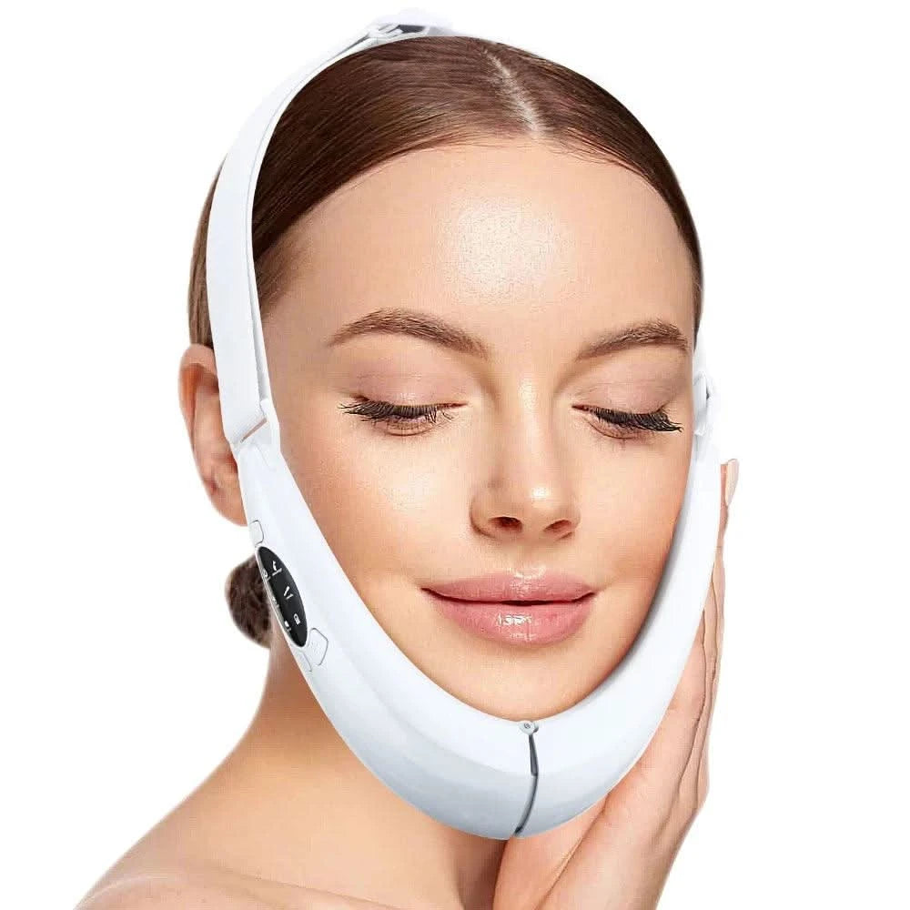 V Face Device Face Lift Massager With 5 Modes Red Blue Ray Facial Beauty Instrument - Clean Vanilla