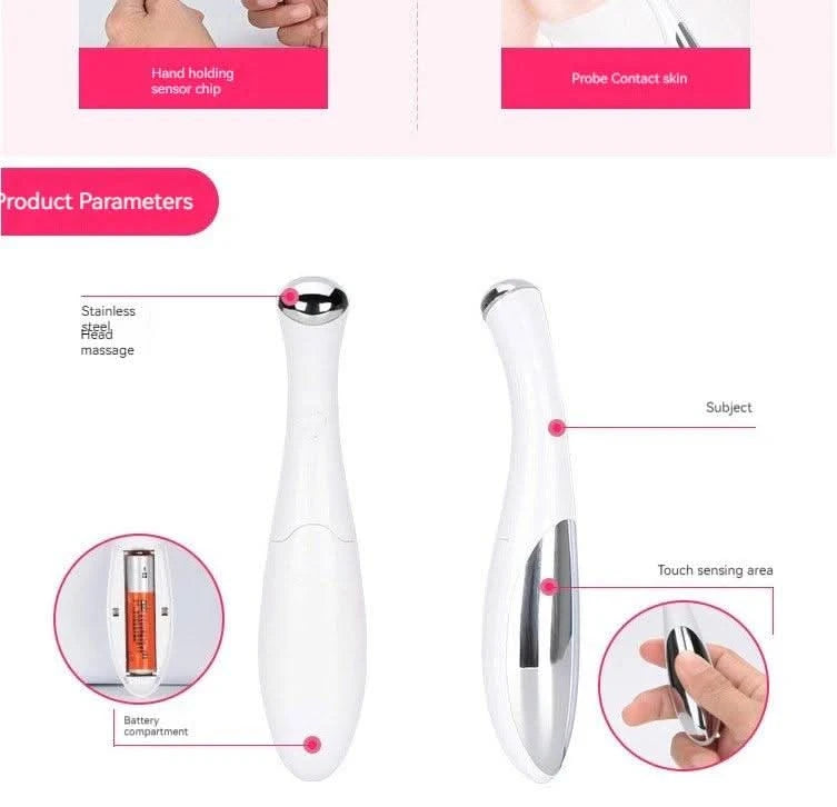 Home Electric Eye Massage Beauty Instrument Exquisite Eye Skin De-Bagging De-Watering Reduce - Clean Vanilla