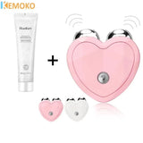 Micro Current Beauty Device Mini Portable Face Lifting Roller Slimming Massager EMS Delicate Contour Firming Facial Care - Clean Vanilla