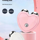 Micro Current Beauty Device Mini Portable Face Lifting Roller Slimming Massager EMS Delicate Contour Firming Facial Care - Clean Vanilla