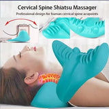 Neck Shoulder Stretcher Relaxer Cervical Chiropractic Traction Device Massage Pillow for Cervical Spine Alignment Massage Tools - Clean Vanilla