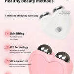 Micro Current Beauty Device Mini Portable Face Lifting Roller Slimming Massager EMS Delicate Contour Firming Facial Care - Clean Vanilla