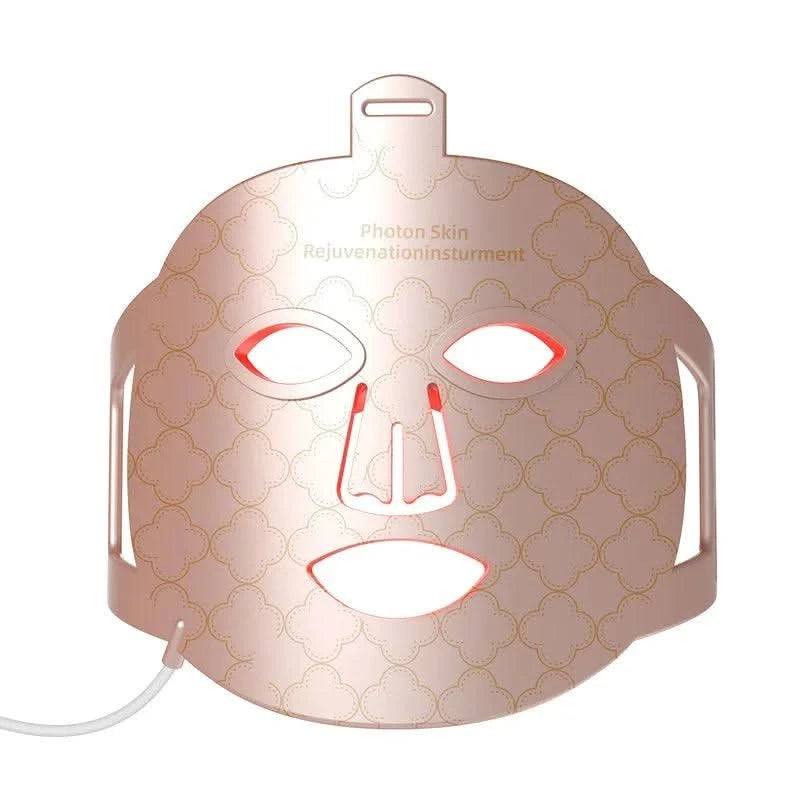 4 in 1 Red Led Light Therapy Infrared Flexible Soft Mask Silicone 4 Colour Led Therapy Anti Aging Advanced Photon Mask IPX7 - Clean Vanilla