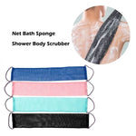 African Net Bath Sponge, African Net Long Bath Net Sponge Exfoliating Shower Body Scrubber Back Scrubber Skin Smoother - Clean Vanilla