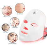 7 Colours LED Facial Mask With Neck Red Light Therapy