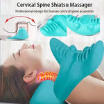 Neck Shoulder Stretcher Relaxer Cervical Chiropractic Traction Device Massage Pillow for Cervical Spine Alignment Massage Tools - Clean Vanilla