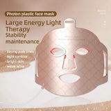 4 in 1 Red Led Light Therapy Infrared Flexible Soft Mask Silicone 4 Colour Led Therapy Anti Aging Advanced Photon Mask IPX7 - Clean Vanilla