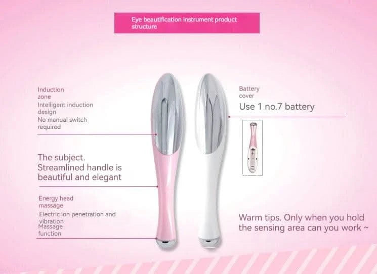 Home Electric Eye Massage Beauty Instrument Exquisite Eye Skin De-Bagging De-Watering Reduce - Clean Vanilla