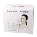 LED Facial Mask Photon Therapy 7 Colours Red Light Face Skin Rejuvenation - Clean Vanilla