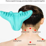 Neck Shoulder Stretcher Relaxer Cervical Chiropractic Traction Device Massage Pillow for Cervical Spine Alignment Massage Tools - Clean Vanilla