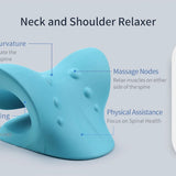 Neck Shoulder Stretcher Relaxer Cervical Chiropractic Traction Device Massage Pillow for Cervical Spine Alignment Massage Tools - Clean Vanilla