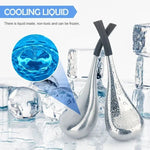 2PCS Ice Globes Spoon Massager Facial Skin Care Freeze Tool Stainless Steel Face Beauty Cryo Roller Cooling Massage Spa Ball - Clean Vanilla