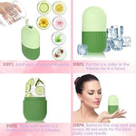 Silicone Skin Care Beauty Lifting Contouring Silicone Ice Cube Trays Ice Globe Ice Balls Face Massager Facial Roller - Clean Vanilla