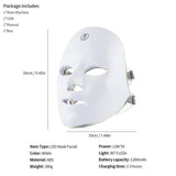 7 Colours LED Red Light Therapy Facial Mask + Neck | Collagen Boosting - Clean Vanilla