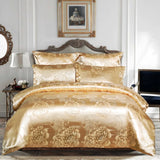 Luxury Silk Satin Pattern Bedding Set - 3-Piece - Duvet Cover & Pillow Cases