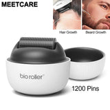 Bio G4 Derma Roller Microneedle 1200pin Needles for Beard Hair Growth Dermaroller Anti Acne Scars Removal Wrinkle Shrink Pores - Clean Vanilla